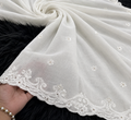 Voile Lawn white chicken Kaari Dupatta with White    Embroidery | white  lawn scallop Cutwork Dupatta Diyable in all colors 2.5 yards length (Diyable)