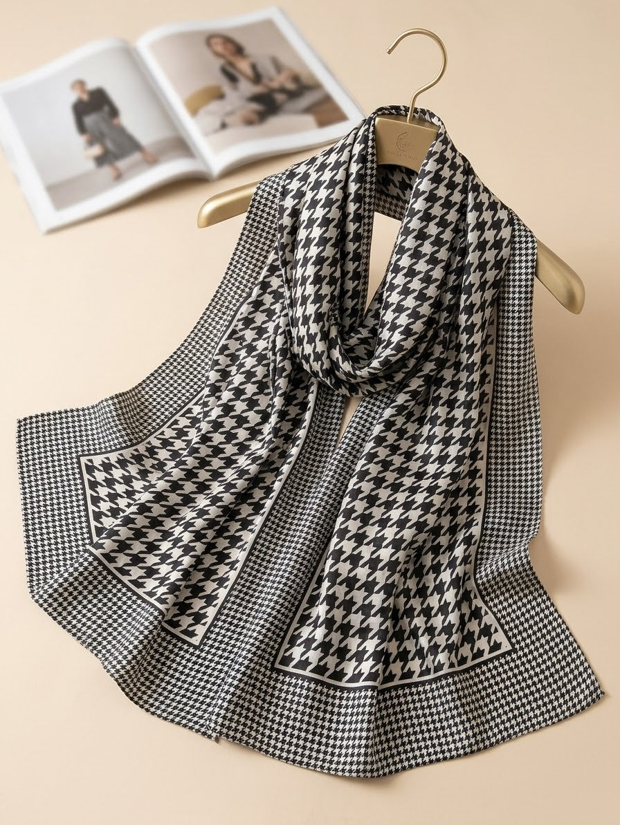 Silk Printed Hijab Printed Silk Scarf- Silk stoller - Silk hijabs Lightweight Satin Scarves