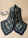 Silk Printed Hijab Printed Silk Scarf- Silk stoller - Silk hijabs Lightweight Satin Scarves