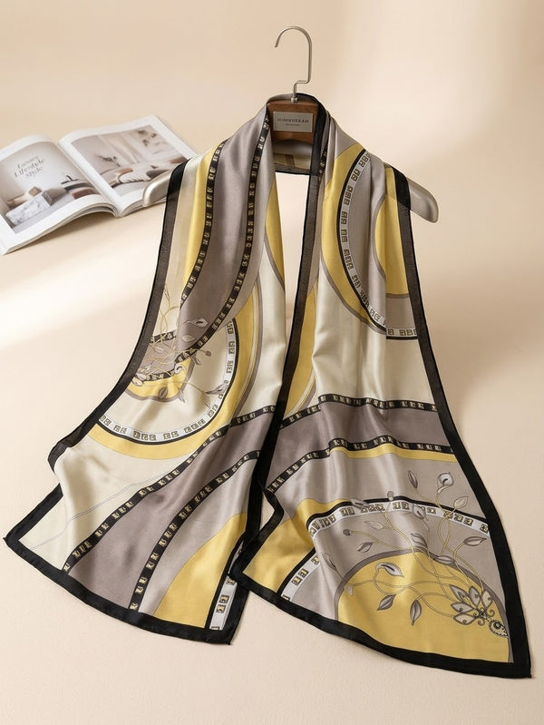 Silk Printed Hijab Printed Silk Scarf- Silk stoller - Silk hijabs Lightweight Satin Scarves