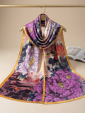 Silk Printed Hijab Printed Silk Scarf- Silk stoller - Silk hijabs Lightweight Satin Scarves