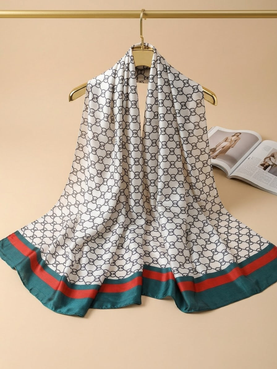 Silk Printed Hijab Printed Silk Scarf- Silk stoller - Silk hijabs Lightweight Satin Scarves