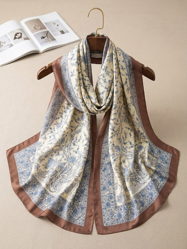 Silk Printed Hijab Printed Silk Scarf- Silk stoller - Silk hijabs Lightweight Satin Scarves