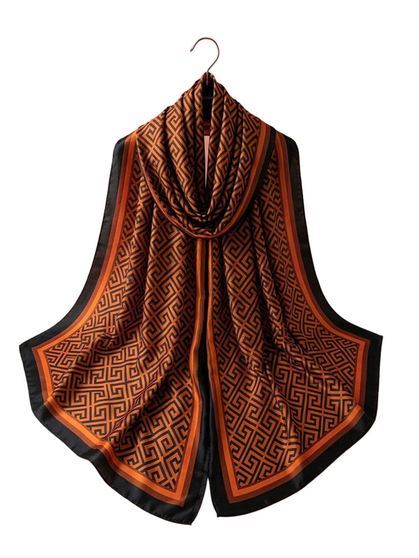 Silk Printed Hijab Printed Silk Scarf- Silk stoller - Silk hijabs Lightweight Satin Scarves