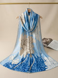 Silk Printed Hijab Printed Silk Scarf- Silk stoller - Silk hijabs Lightweight Satin Scarves