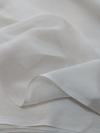 Plain Crinkle Chiffon Dupatta 2.75 Yards Dyeable | White