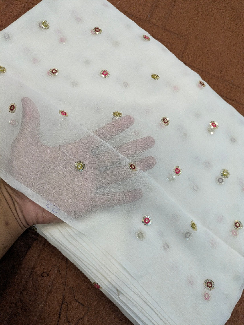 Chiffon Multi Embroidery Dupatta Diyable