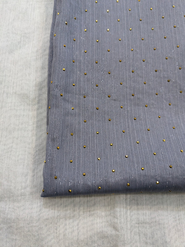 Georgette Chiffon Hijab with Golden Stone