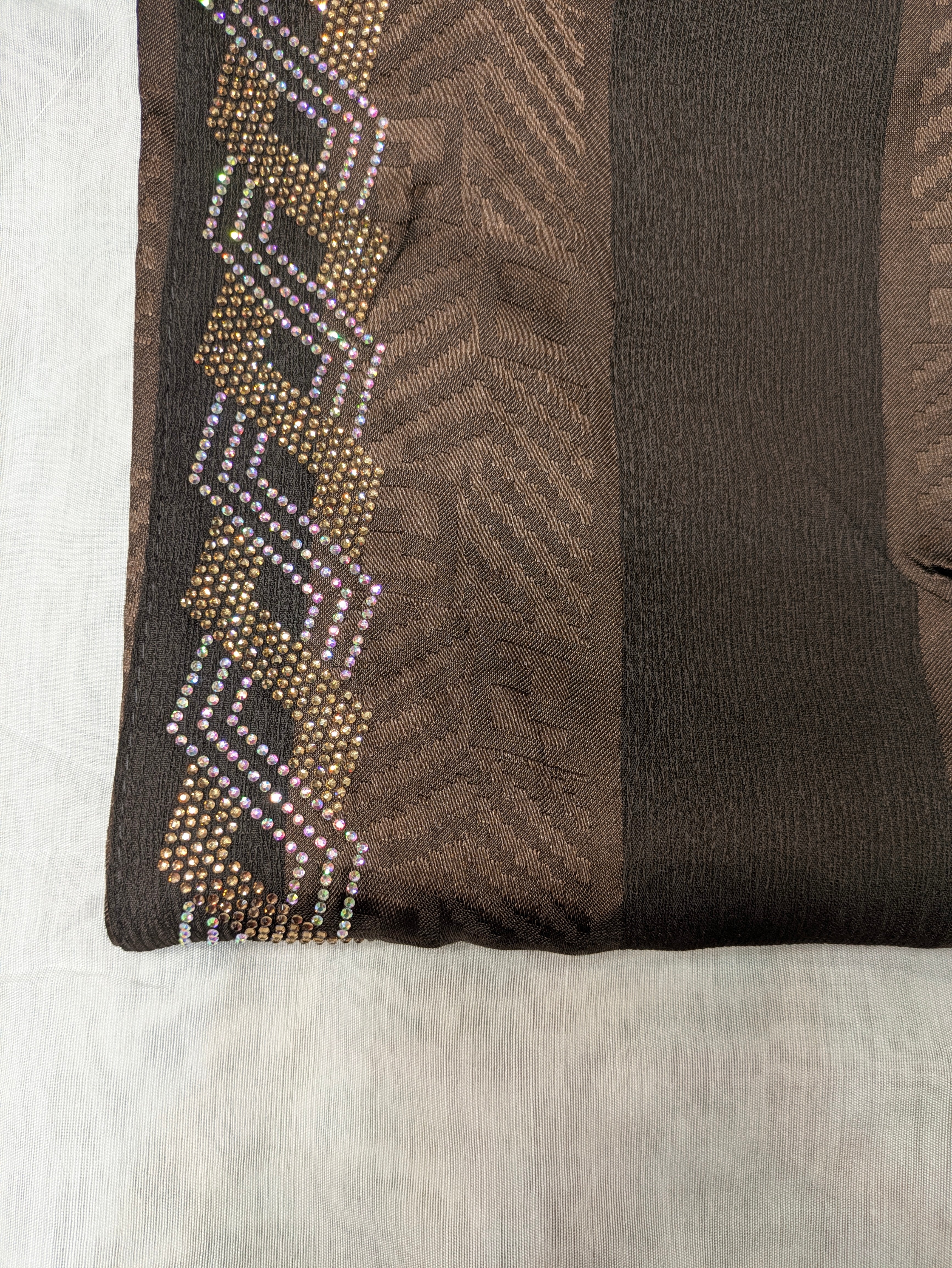 Cotton Silk  Stone head border