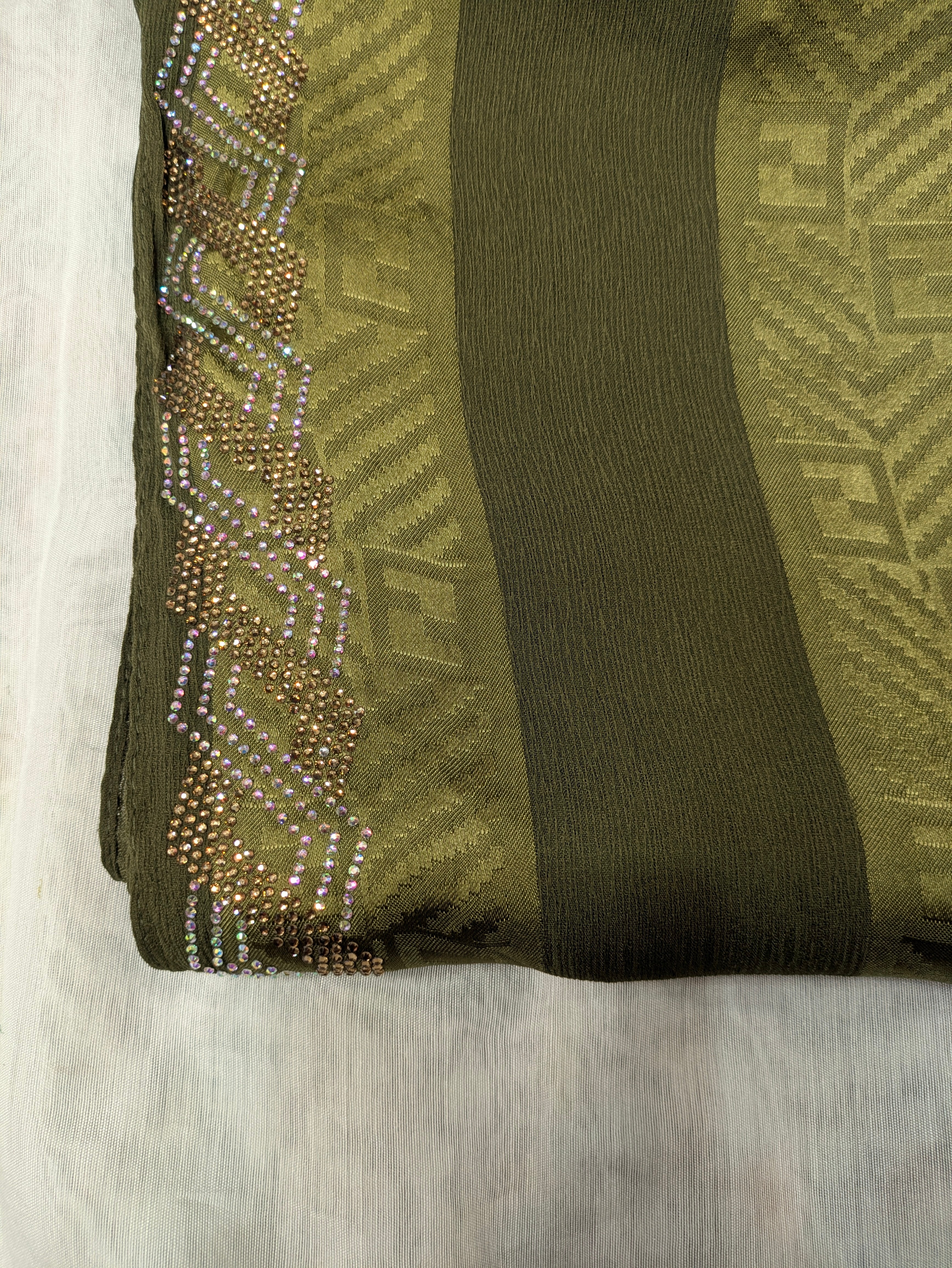 Cotton Silk  Stone head border