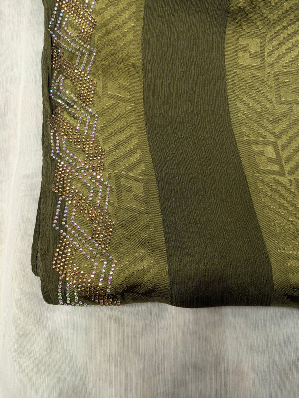 Cotton Silk  Stone head border