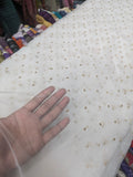 Pure Soft Net Dupatta with Golden Chan Embroidery – Elegant Party Wear Dupatta, 2.5 Yards