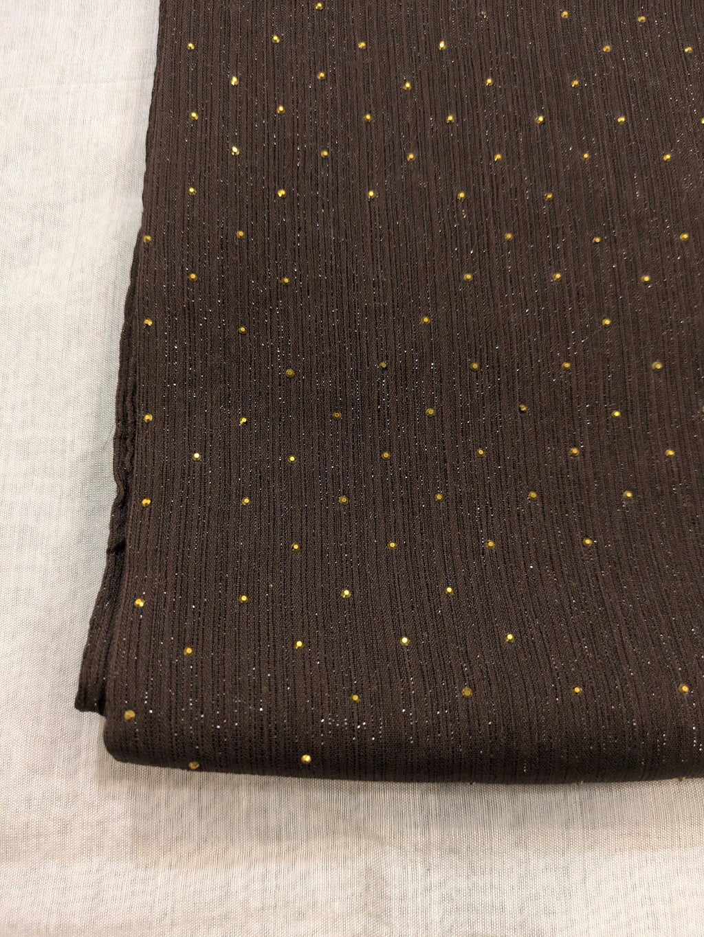 Georgette Chiffon Hijab with Golden Stone