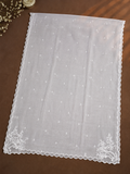 Lawn Four-Side Scalloped Cutwork Dupatta  – 2.5 Yards (Dyeable)