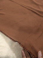 Premium Soft Lawn Hijab with Four Side Lace & Textured Fabric – 2 Yards