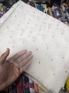 Pure Soft Organza Dupatta with Silver Chan Embroidery | Diyable Party Wear Dupatta | 2.5 Yards
