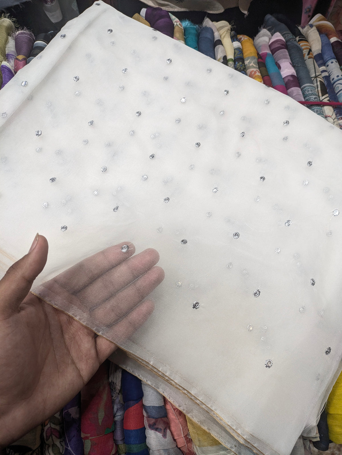 Pure Soft Organza Dupatta with Silver Chan Embroidery | Diyable Party Wear Dupatta | 2.5 Yards