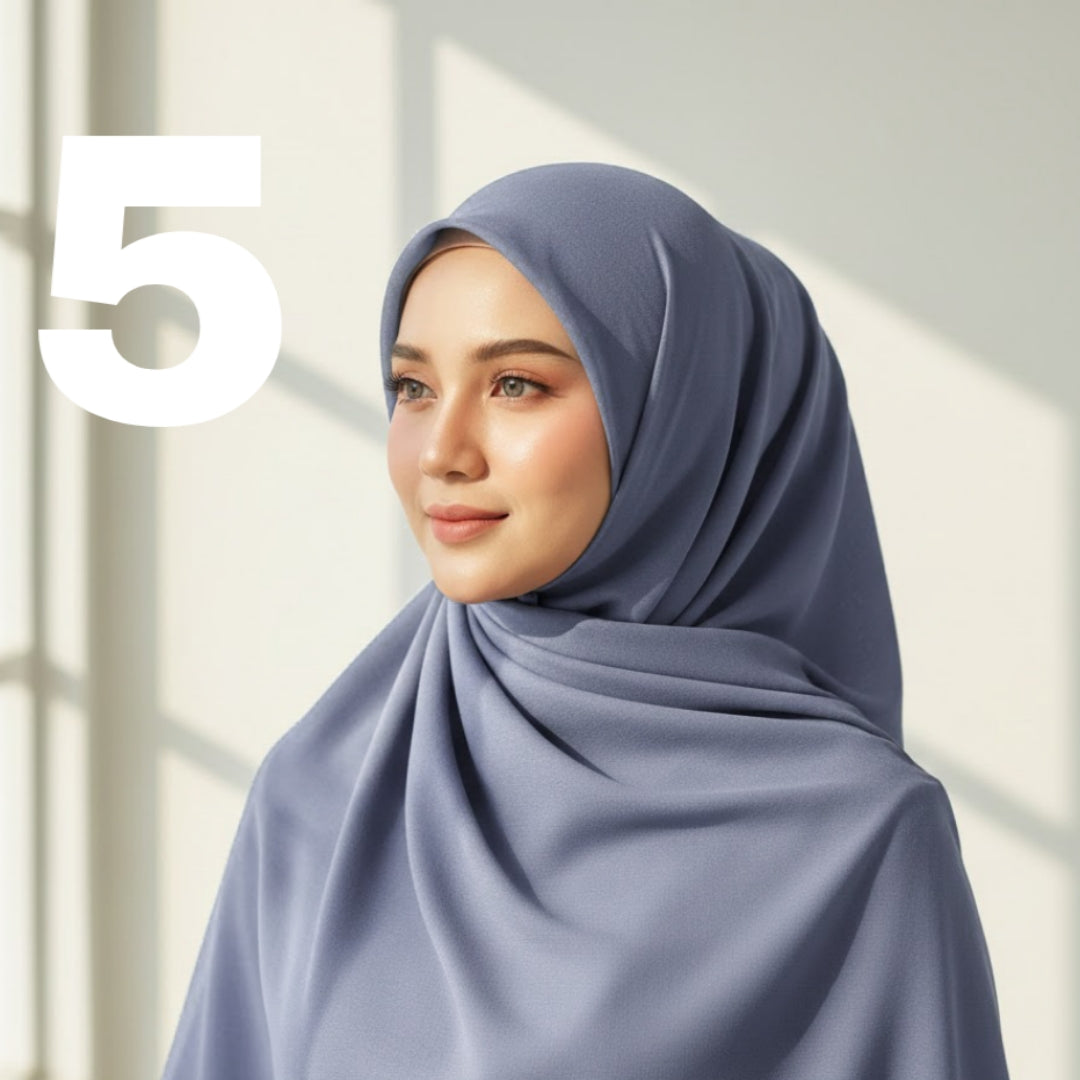 Plane Chiffon Georgette Hijab / Stoller