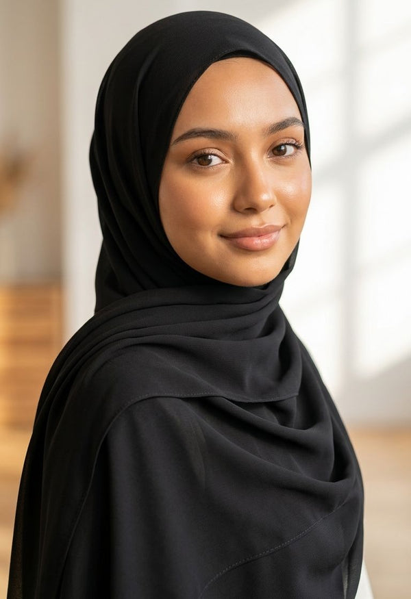 Plane Chiffon Georgette Hijab / Stoller