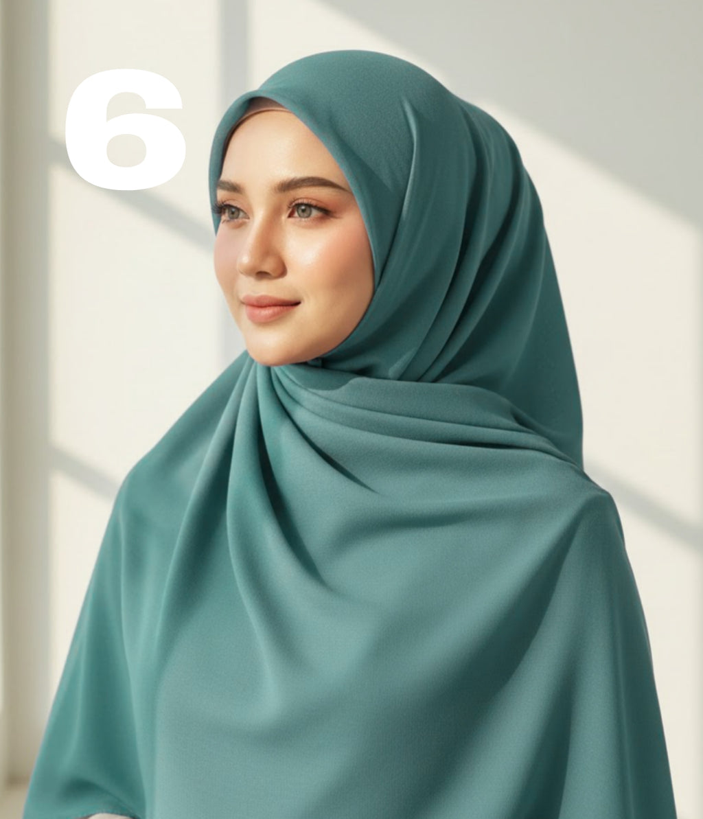 Plane Chiffon Georgette Hijab / Stoller