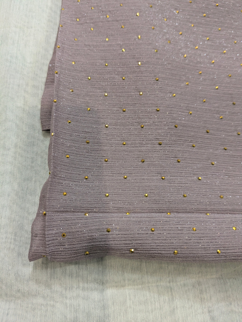 Georgette Chiffon Hijab with Golden Stone