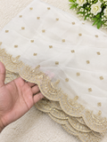 Premium medium silk Dupatta with golden   Embroidery | Soft & Elegant Party Wear Dupatta | 2.5 Yards