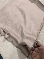 Premium Silk Hijab with Four Side Cutwork Lace | Elegant Party Wear Hijab