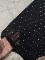 Black Chiffon Dupatta with Silver Embroidery | Premium Party Wear & Wedding Dupatta | 2.5 Yards