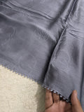 Premium Silk Hijab with Four Side Cutwork Lace | Elegant Party Wear Hijab