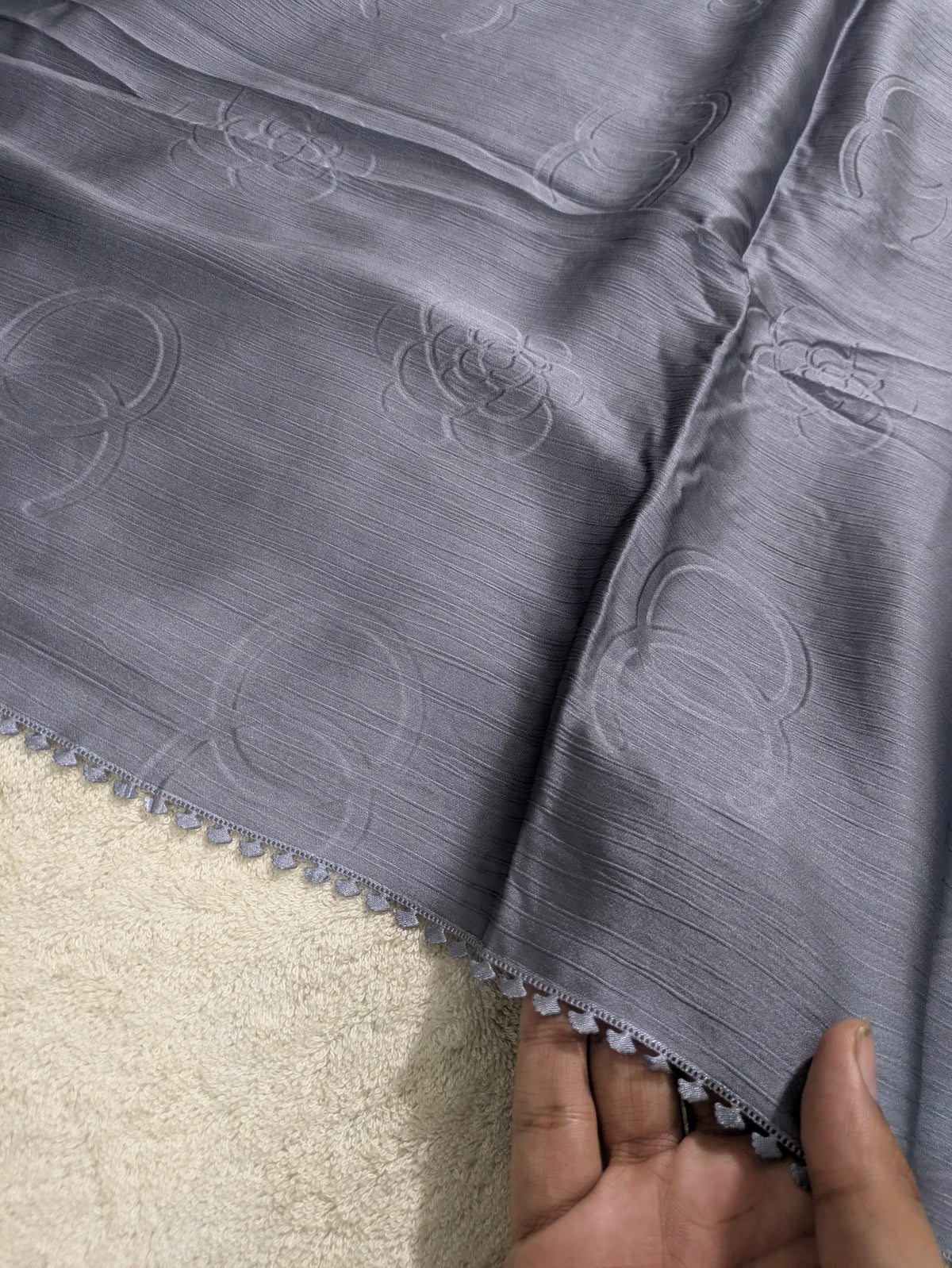 Premium Silk Hijab with Four Side Cutwork Lace | Elegant Party Wear Hijab