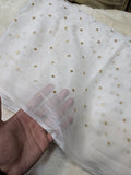 Premium Chiffon Dupatta with Golden Chan Embroidery | Soft & Elegant Party Wear Dupatta | 2.5 Yards