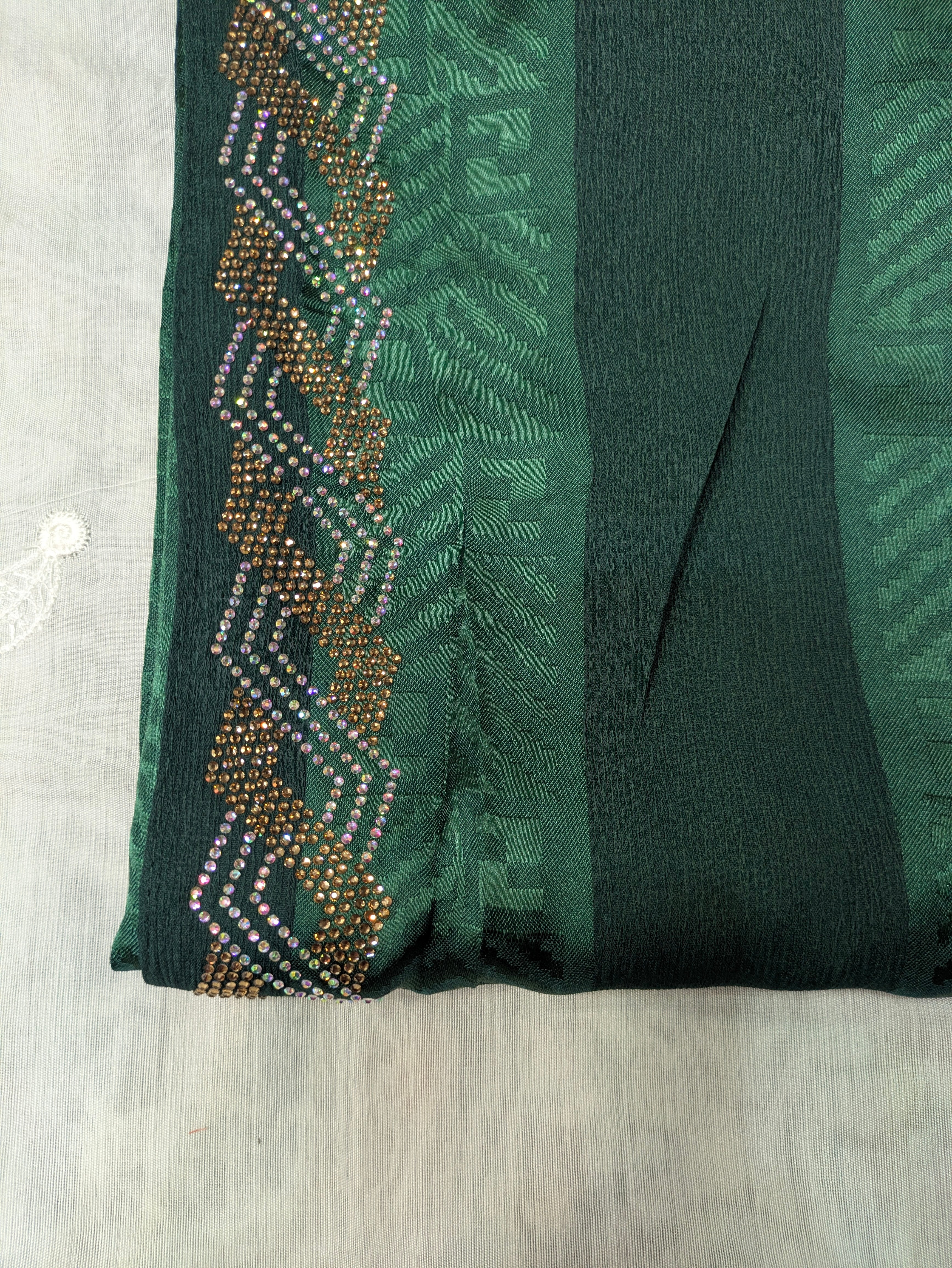 Cotton Silk  Stone head border