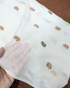 Pure Chiffon Multi Embroidery Dupatta Diyable Dupatta In all colors 2.5 yards