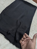 Premium Silk Hijab with Four Side Cutwork Lace | Elegant Party Wear Hijab