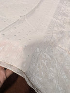 Pure Lawn Banarsi Dupatta – Silver Jacquard Banarsi Work | Dyeable Fabric in all colors 2.5 yards