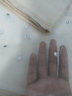 Soft Organza  Dupatta with Silver  Sitara Embroidery Dyable  in all colors 2.5 yards  Dupatta