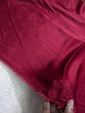 Premium Silk Hijab with Four Side Cutwork Lace | Elegant Party Wear Hijab