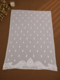 Chiffon Four-Side Scalloped Cutwork Dupatta – 2.75 Yards (Dyeable
