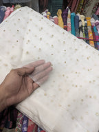 Pure Soft Organza Dupatta with Golden Chan Embroidery | Diyable Party Wear Dupatta | 2.5 Yards