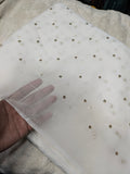 Premium Chiffon Dupatta with Golden Sitara Embroidery | Elegant Party Wear Dupatta | 2.5 Yards