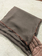 Premium Soft Lawn Hijab with Four Side Lace & Textured Fabric – 2 Yards