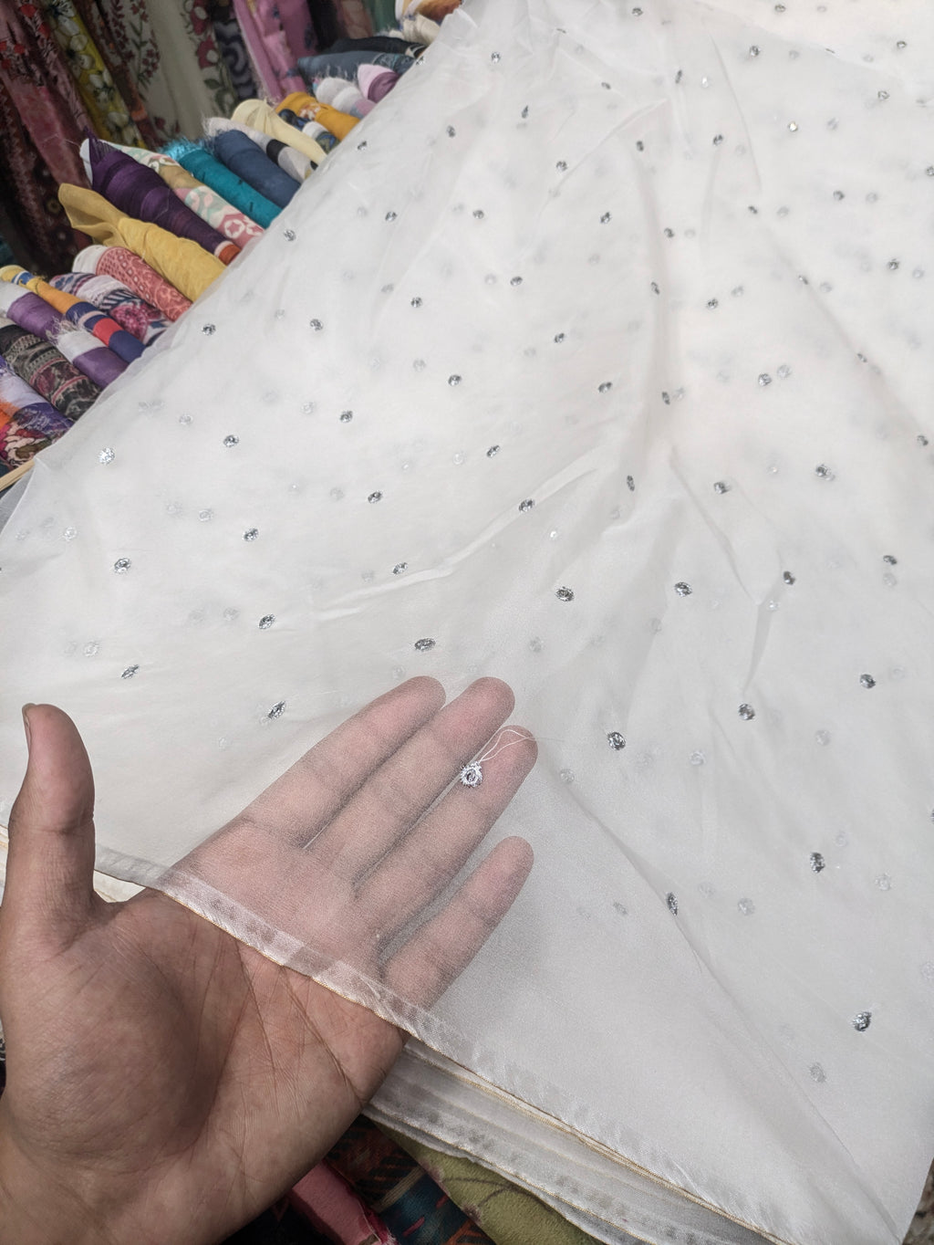 Pure Soft Organza Dupatta with Silver Chan Embroidery | Diyable Party Wear Dupatta | 2.5 Yards