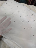 Premium Chiffon Dupatta with Silver Sitara Embroidery | Elegant Party Wear Dupatta | 2.5 Yards