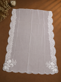 Chiffon Four-Side Scalloped Cutwork Dupatta – 2.75 Yards (Dyeable