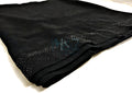 Black Irani Georgette Chaddar with Black Stone work 2.75 yards (round chaddar)
