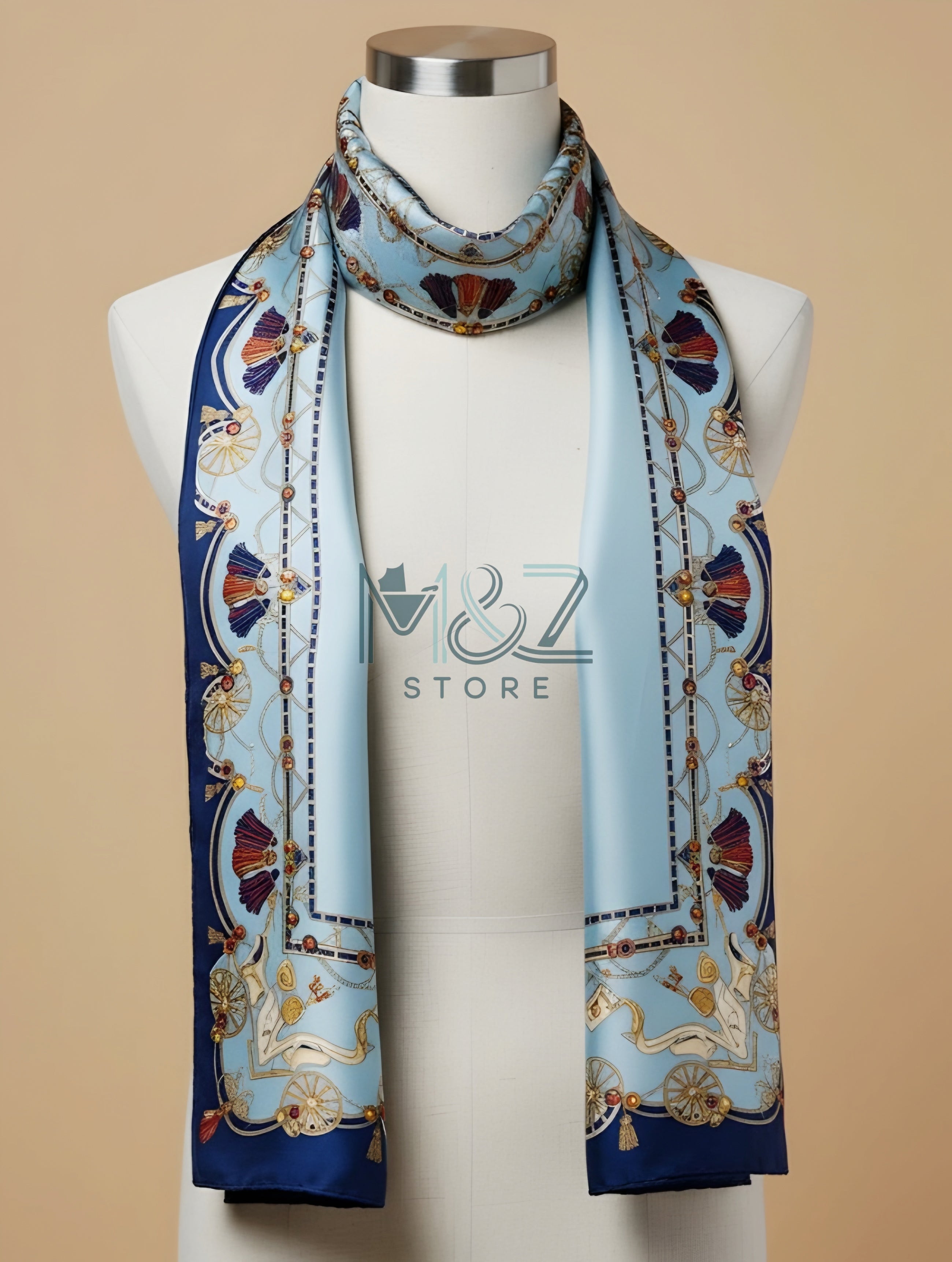 Silk Printed Hijab Printed Silk Scarf- Silk stoller - Silk hijabs Lightweight Satin Scarves