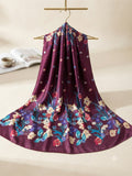 Silk Printed Hijab Printed Silk Scarf- Silk stoller - Silk hijabs Lightweight Satin Scarves