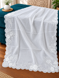 Medium silk Four-Side Scalloped Cutwork Dupatta – 2.75 Yards (Dyeable