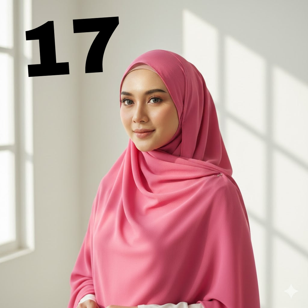 Plane Chiffon Georgette Hijab / Stoller