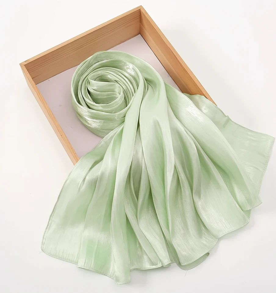 Organza Silk Hijab – Shiny Premium Fabric | Party Wear & Wedding Hijab